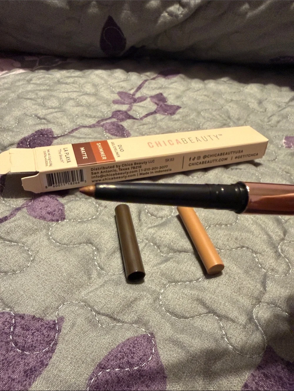 Chica Beauty Duo Gel Eyeliner Shimmer Matte La Playa NIB New In Box